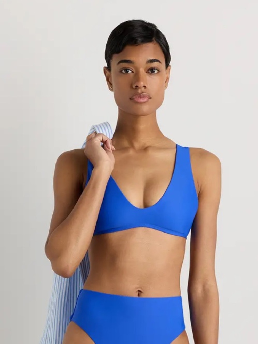 Quince Italian Plunge Bikini Top